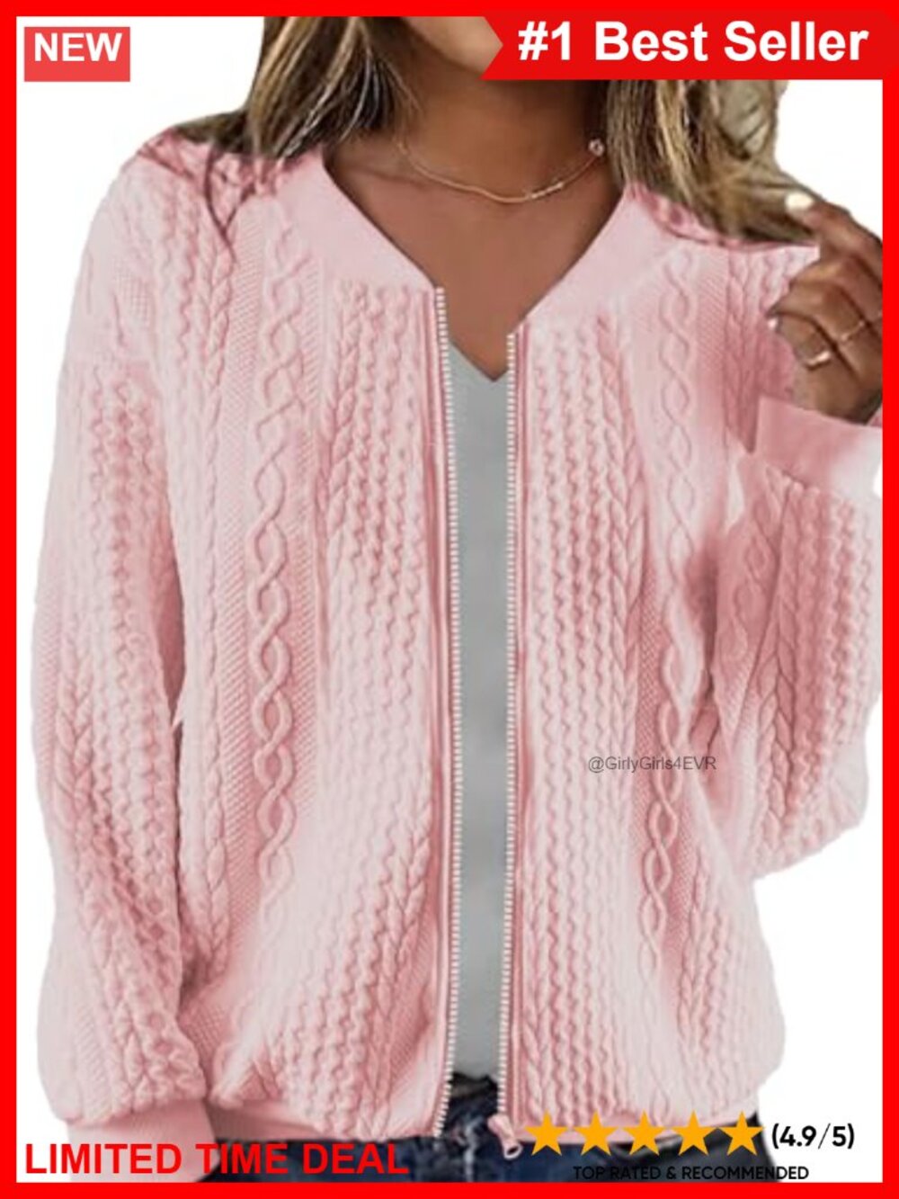 Women's Zip Up Cardigan Hoodie Long Sleeve Polyester Sweater Jacket